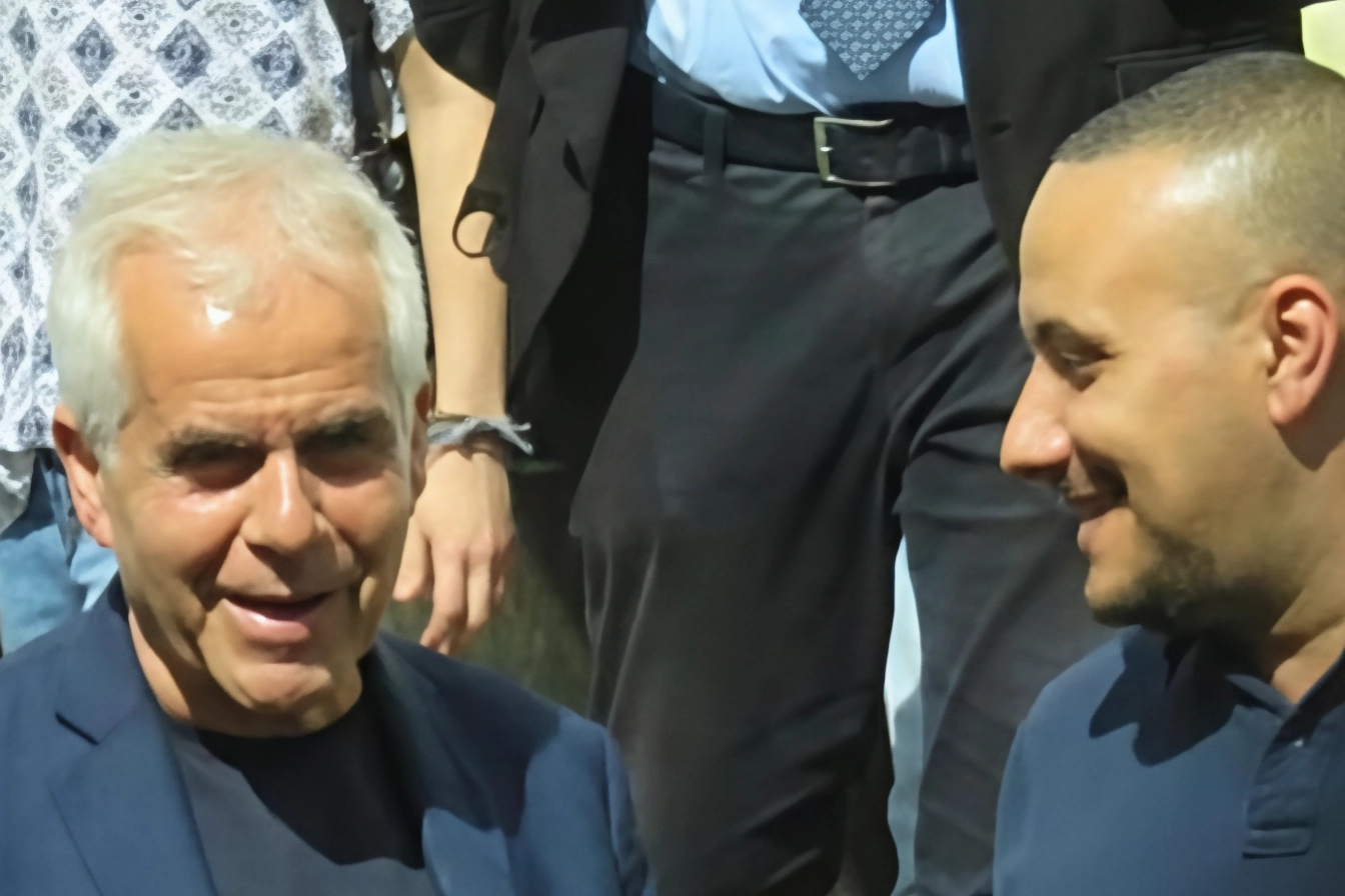 Da sinistra l’ex poliziotto Carmine Gallo e l’hacker Calamucci